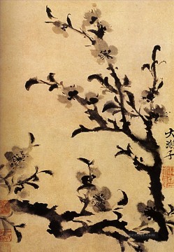 Rama florida de Shitao 1707 tinta china antigua Pinturas al óleo